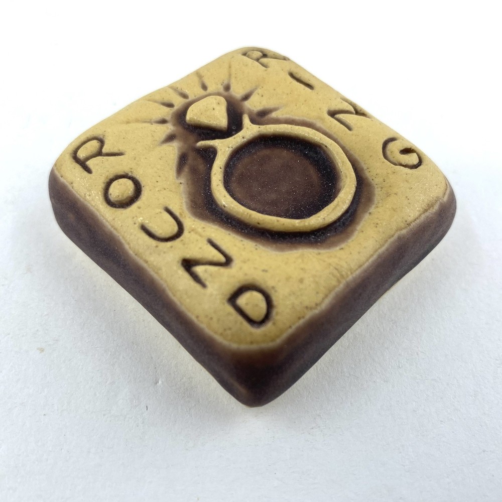 Round Ring 2x2" Ceramic Art Tile by Gretchen Kramp