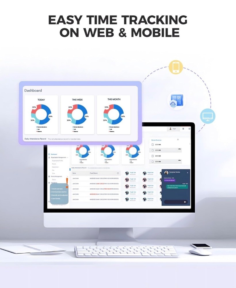 Biometric Time Clock ( Black)