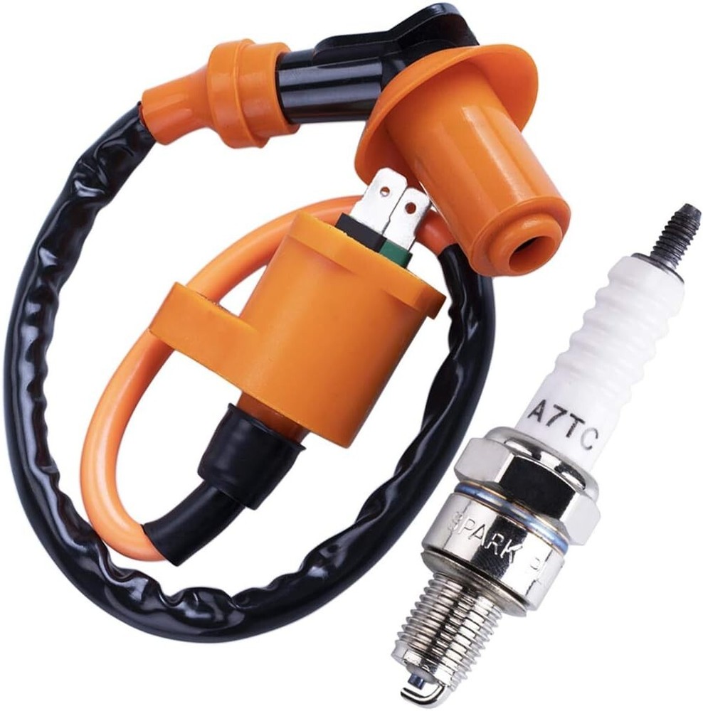 HIGH PERFORMANCE ATV RACING IGNITION COIL W/SPARK PLUG
