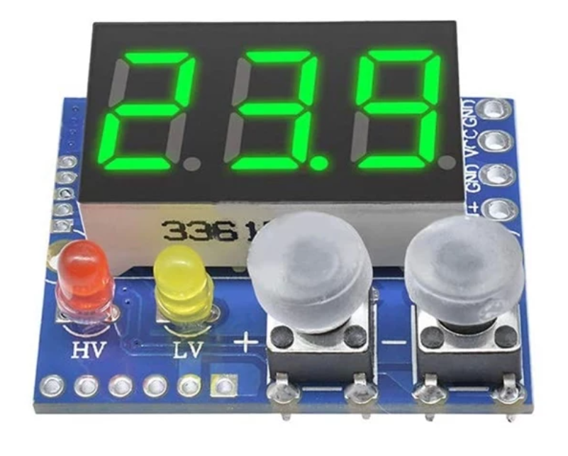DC 0-99.9V LED Panel Voltmeter Buzzer Alarm Indicator Level Charge Battery