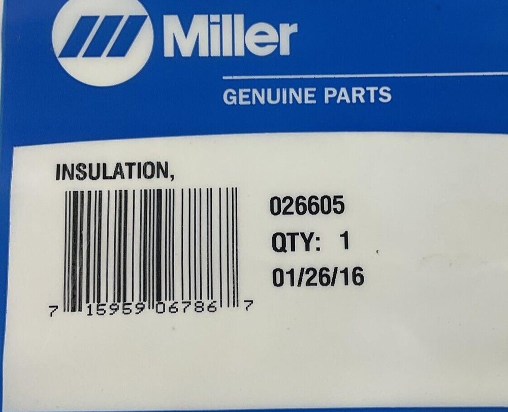MILLER 026605 INSULATION PART