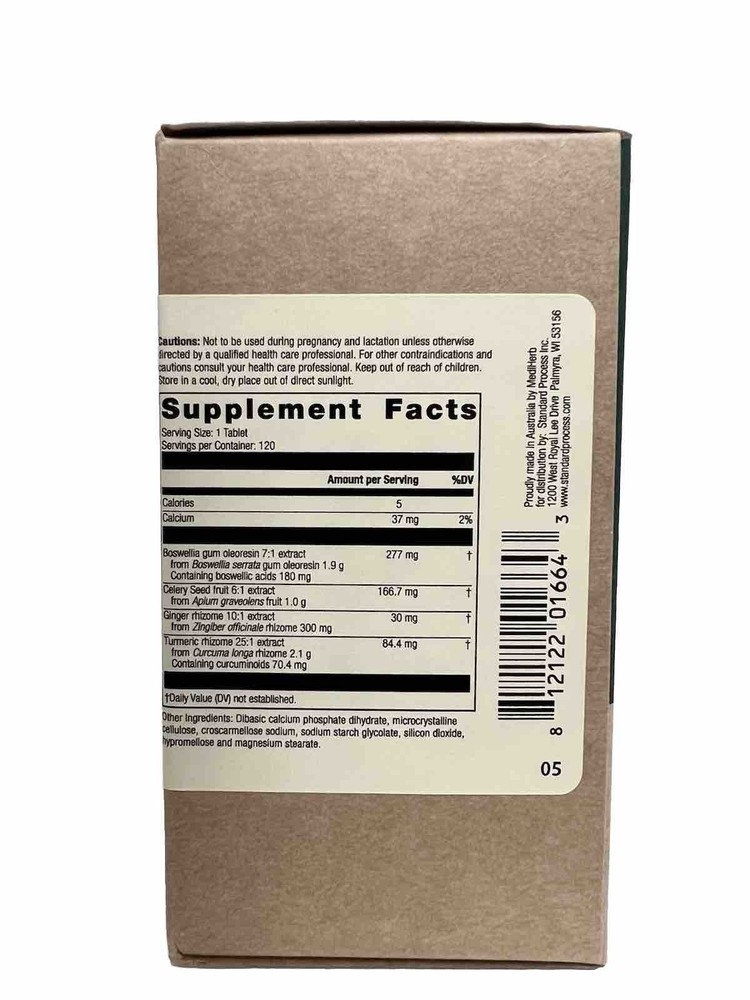 Standard Process Mediherb Boswellia Complex - 120 Tablets - Exp 04/2026