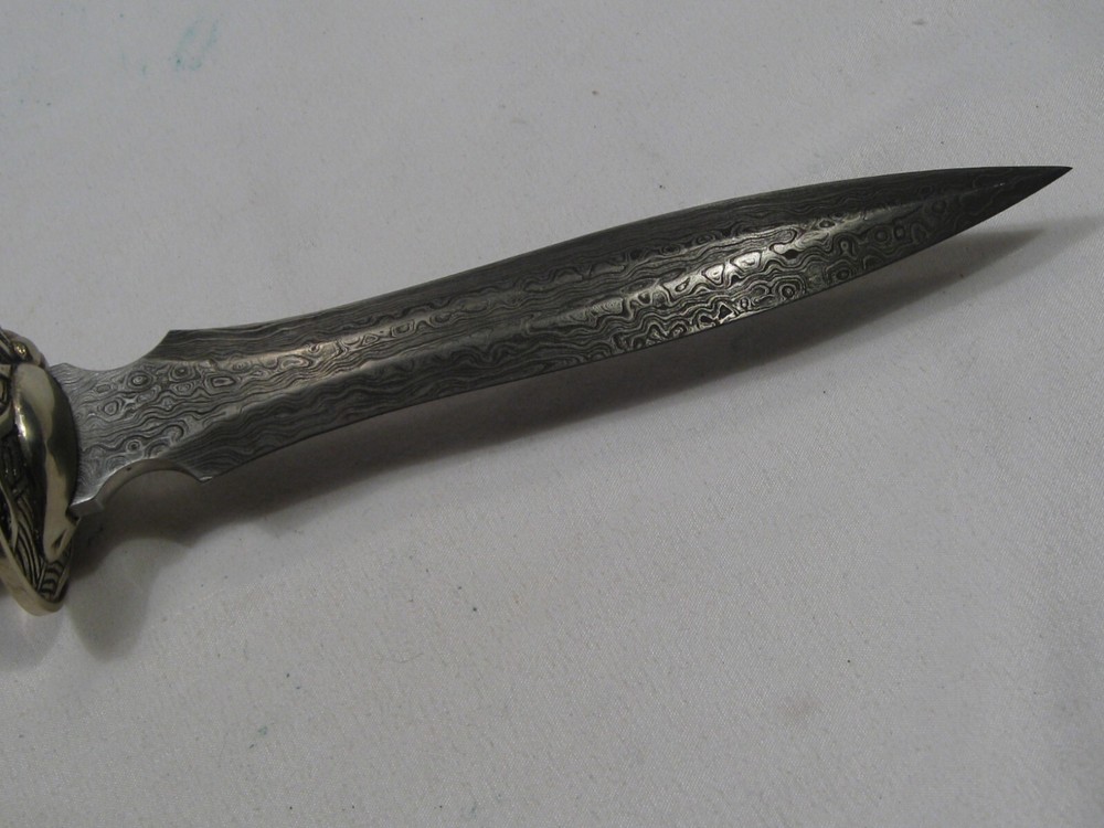 CUSTOM Handmade Damascus Fixed Blade Dagger Knife. #7