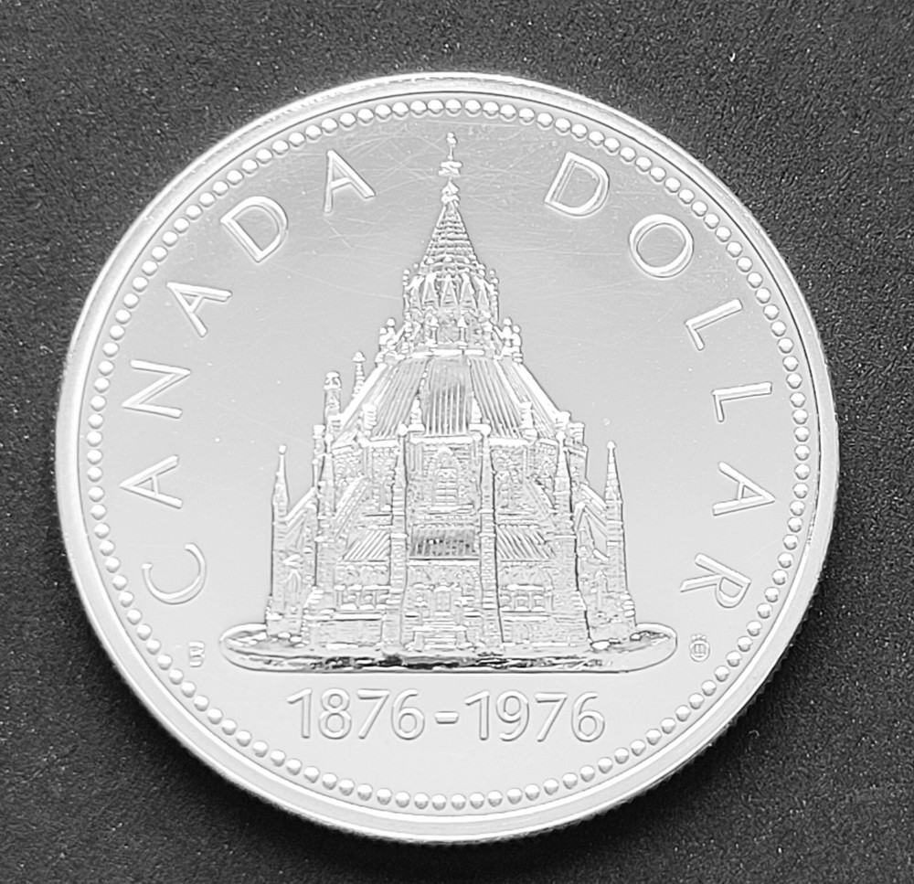 *** CANADA 1976 SILVER DOLLAR *** PARLIAMENT LIBRARY ***