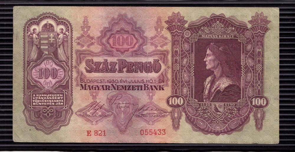 Hungary  100 pengö  1930  P-98    F+