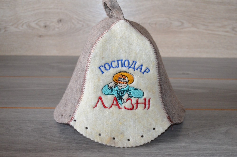 Sauna hat men sauna hat wool bath accessories Ukrainian bath hat wool sauna hat