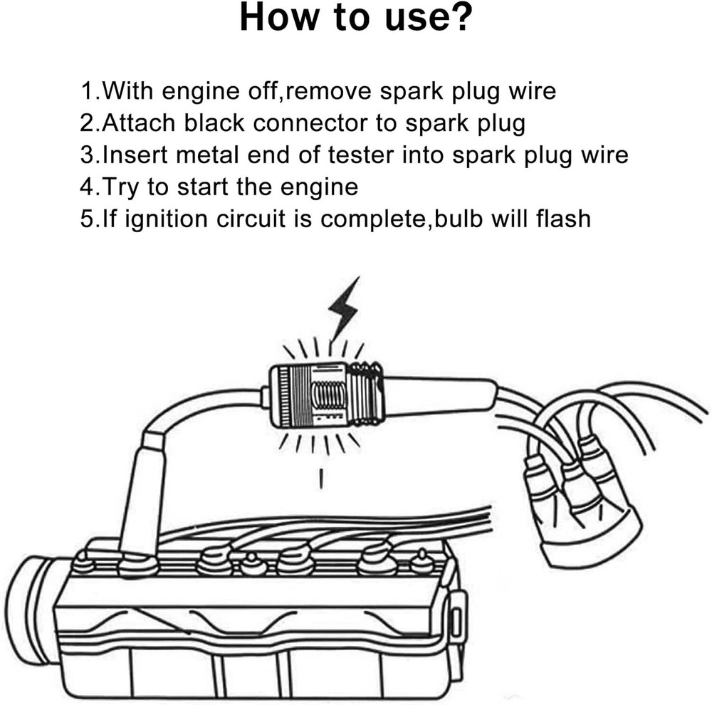 Corded Electric Spark Plug Tester - Essential Tool for Engine Troubleshooting