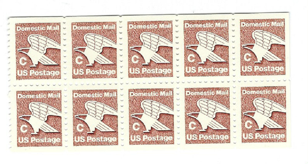 Scott #1948...20 Cent..."C" Eagle...Booklet Pane With 10 Stamps