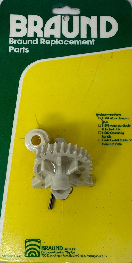 RV Vintage TV Antenna Braund Worm & Worm Gear part 11901