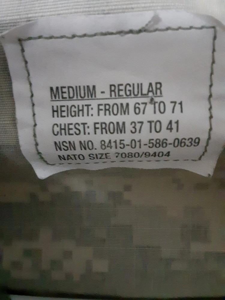 U.S Army Combat Uniform Coat Medium Regular