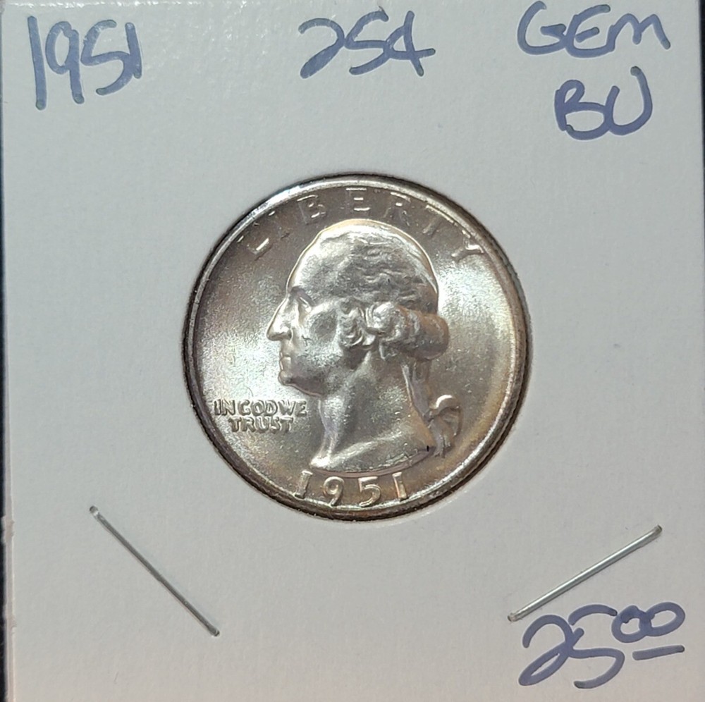 1951 25C Uncirculated