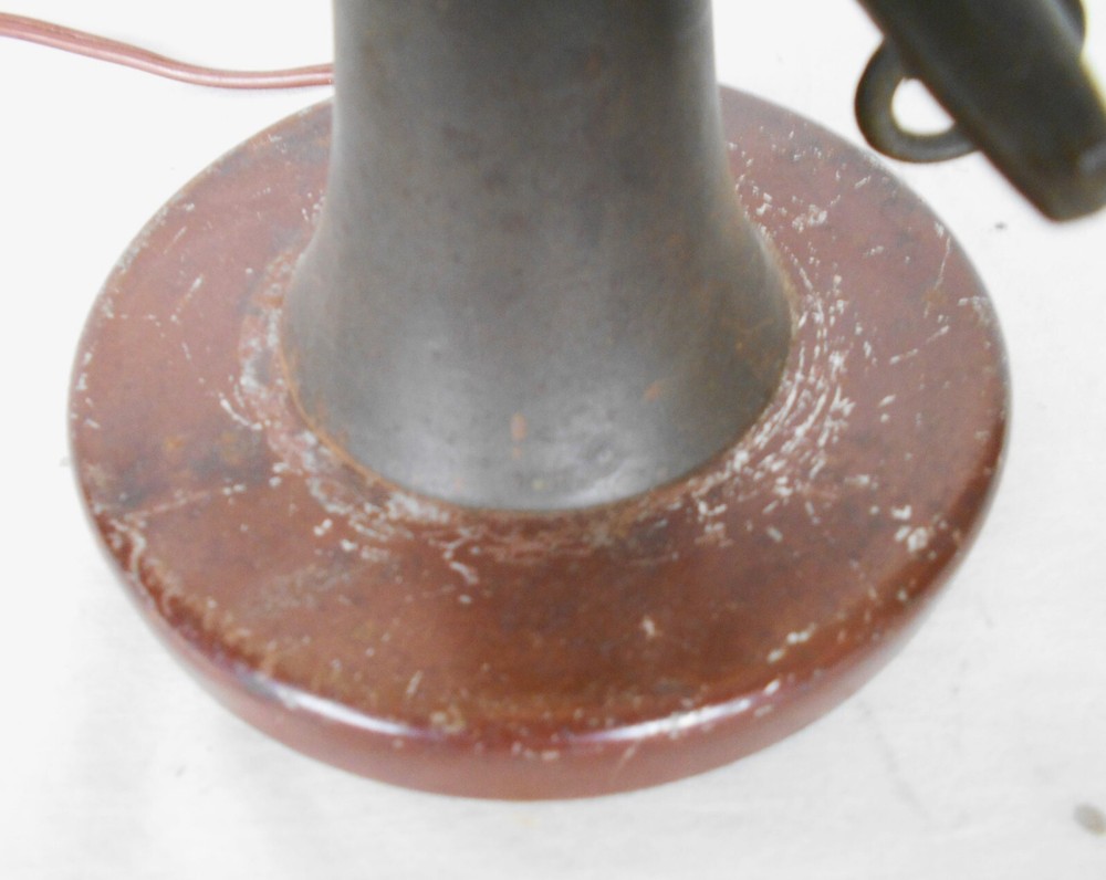 VINTAGE PATINATED TIN LAMP WITH ANCHOR