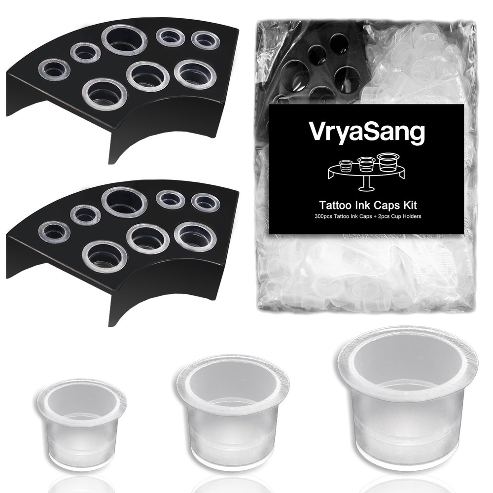 302pcs Tattoo Ink Caps Kit