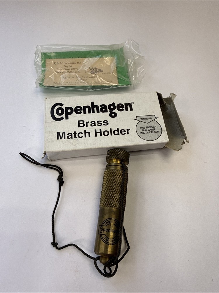 Copenhagen Brass Match Holder NIB