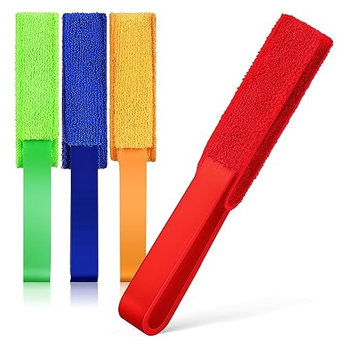 4 Pack Blinds Duster, Window Blind Cleaner Duster Brush with Microfiber