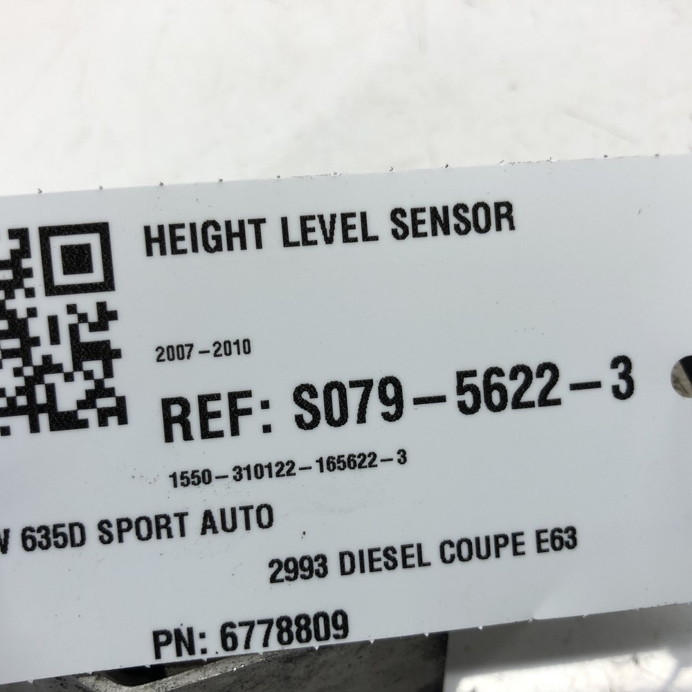 Bmw 635d Sport Auto E63 2008 SUSPENSION LEVEL SENSOR DRIVER FRONT 6778809