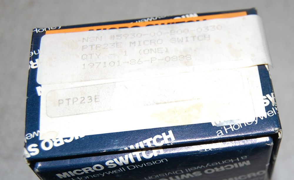 Micro Switch (Honeywell) Assembly PTP23E, PTCE and PTP21