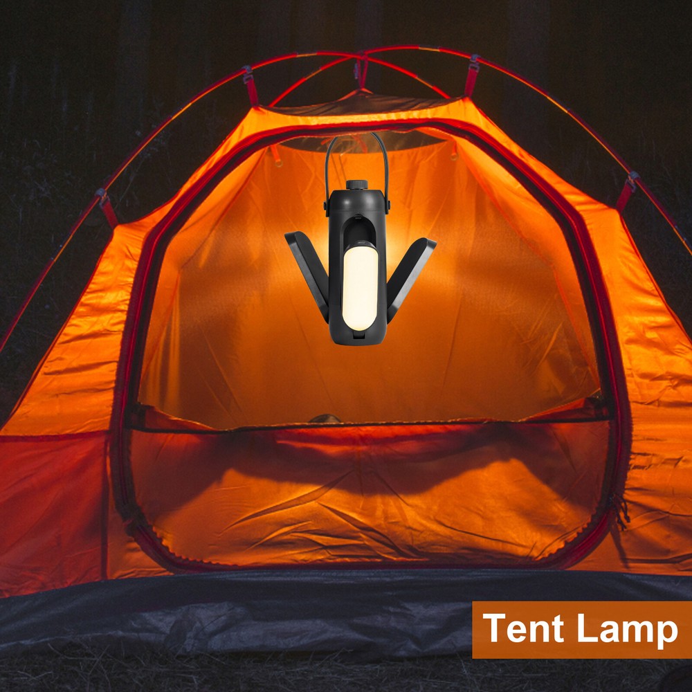 Foldable USB LED Flashlight Tent Light Rechargeable Camping Multifunctional Lamp