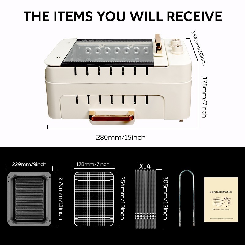 [Second-hand] 3-in-1 Smokeless BBQ Grill