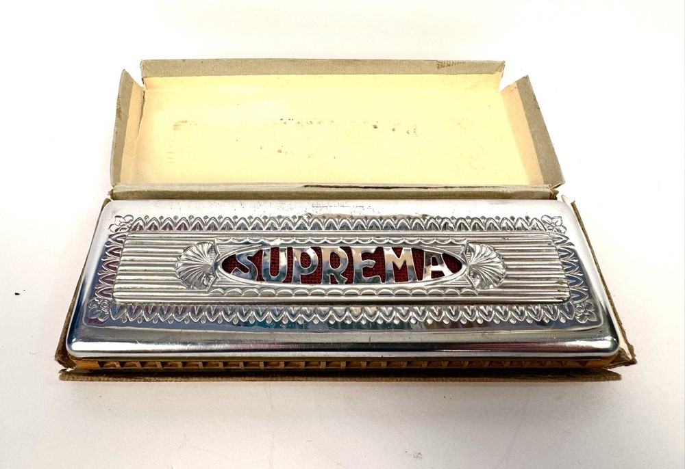 Vintage SUPREMA Harmonica with original Box!