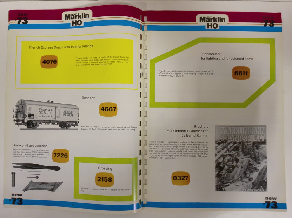 Vintage Marklin New 1973 Catalog