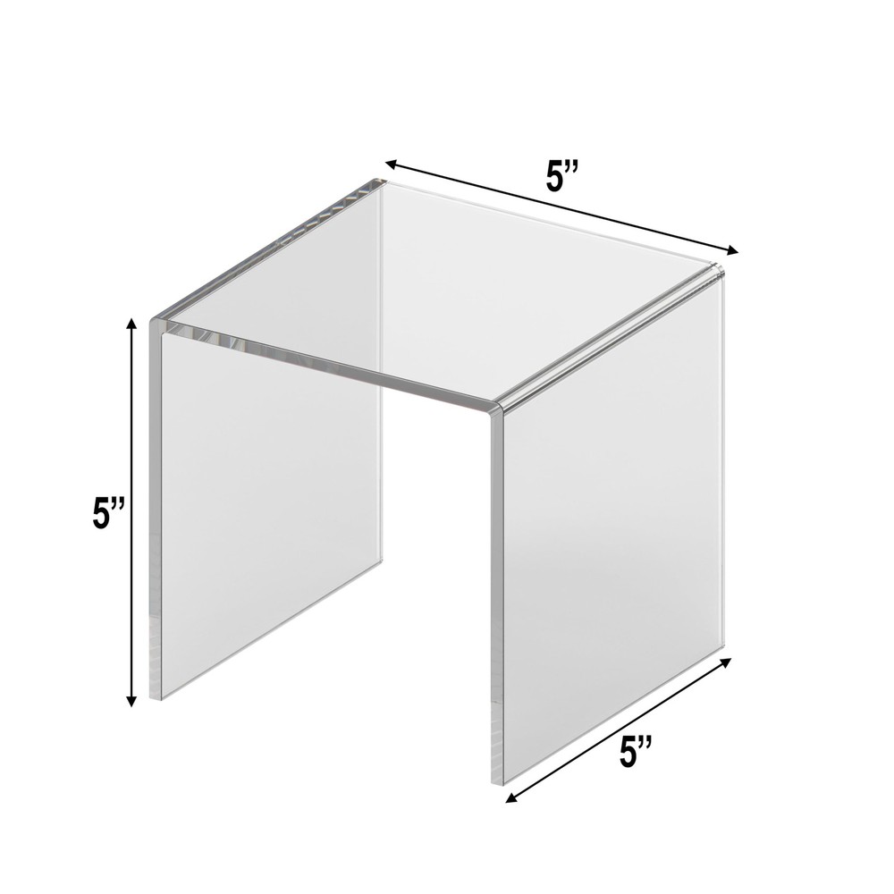 Acrylic Display Risers - Small Plastic Squared Perfume Stands - Plexiglass Po...