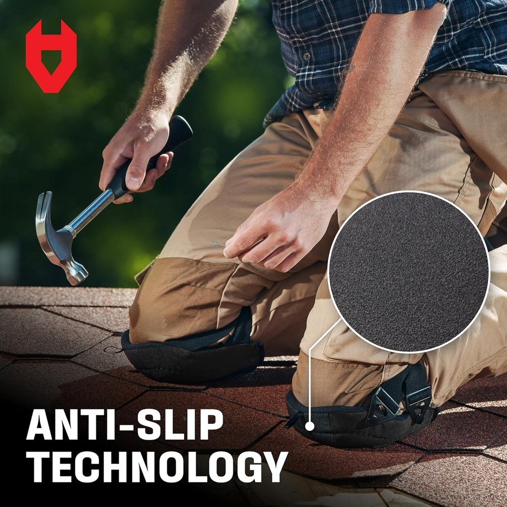 Durable Work Knee Pads with Easy Buckle Clips