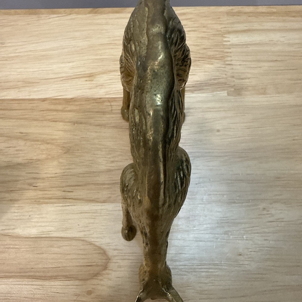 Brass Candlestick And Brass Deer