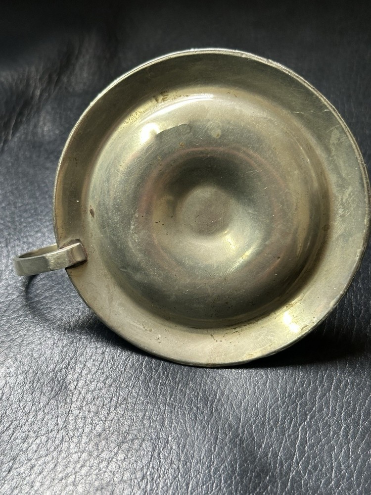 Antique Silver Plated Chamberstick Candlestick Ring Handle c1900
