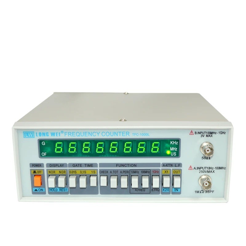 High-Precision Digital Frequency Counter and Crystal Oscillator Frequency Meter