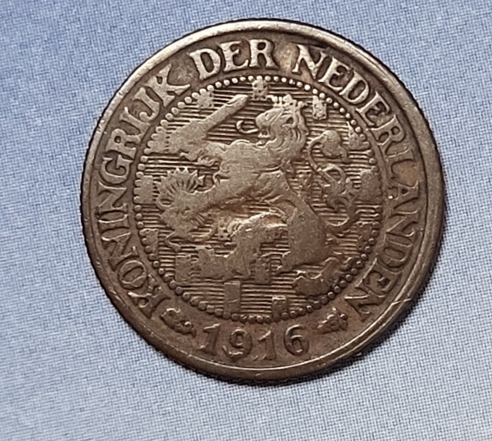 1916 Netherlands Cent Free Shipping