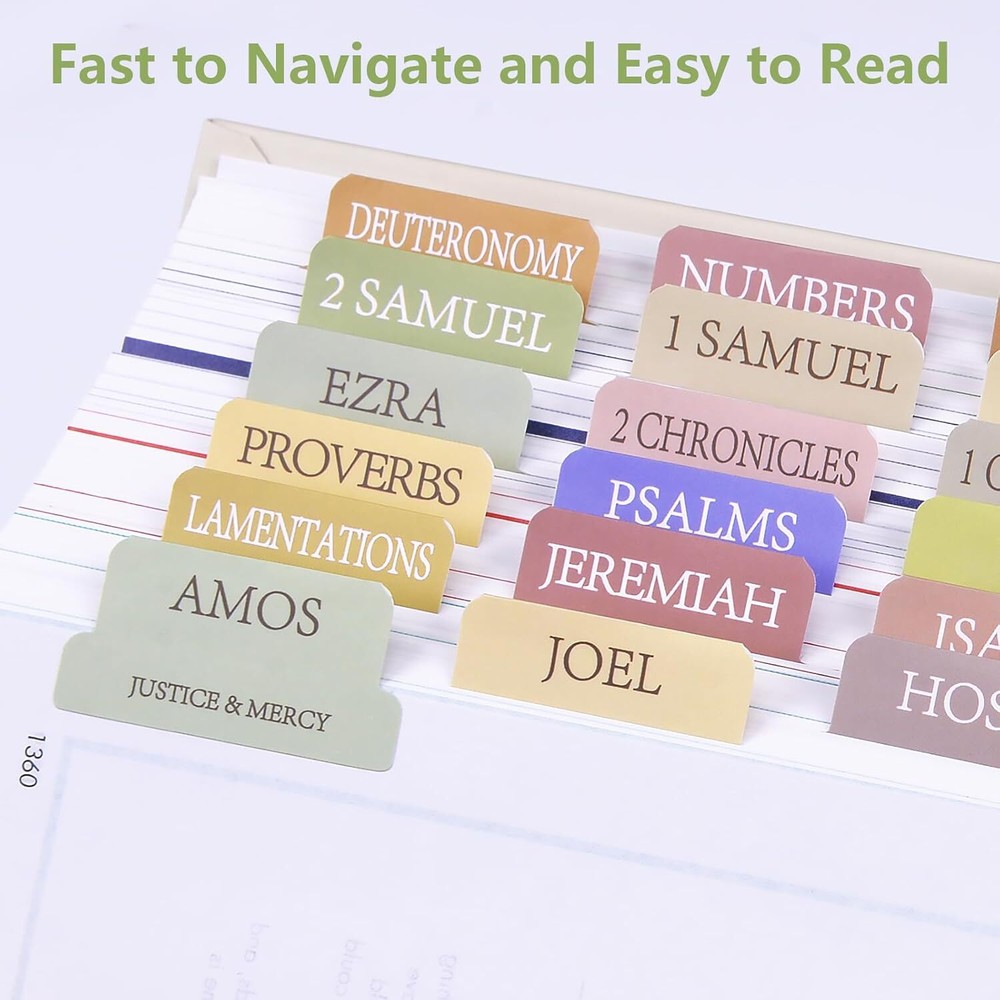 Laminated Bible Tabs for Study Bible New & Old Testament Tabs Bible Book Tabs