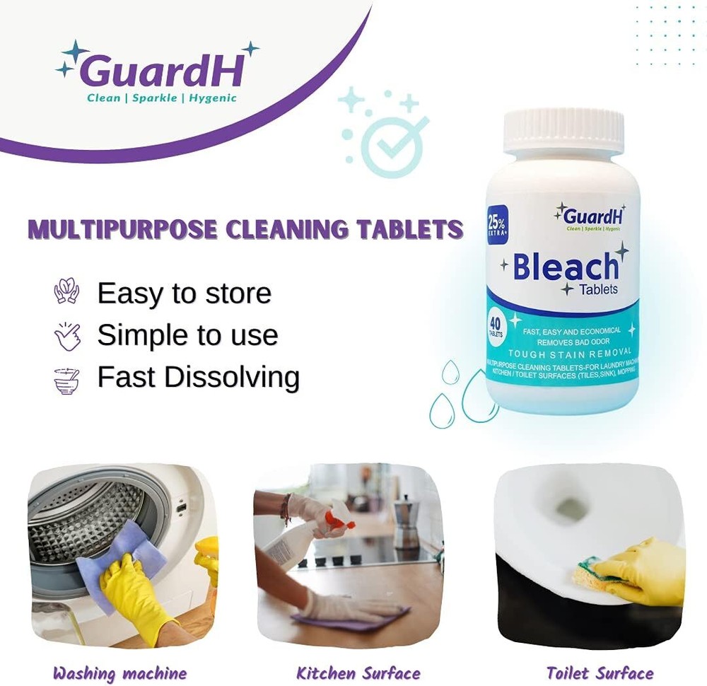 Bleach Tablets - 40 count. for laundry and multipurpose cleaning....