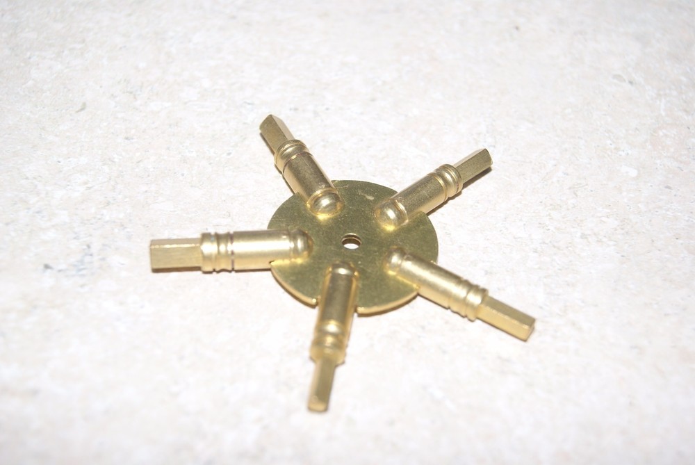 SOLID BRASS KEY GAGE SIZES 0.1.2.13.14 NEW CLOCK PARTS