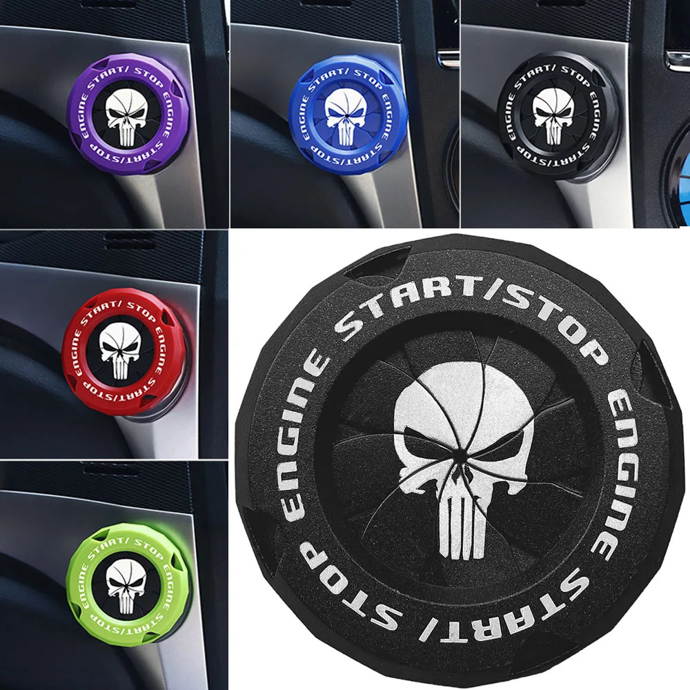 Skull One-touch Start Decorative Cover ABS Rotary Switch Protective Ignition Swi
