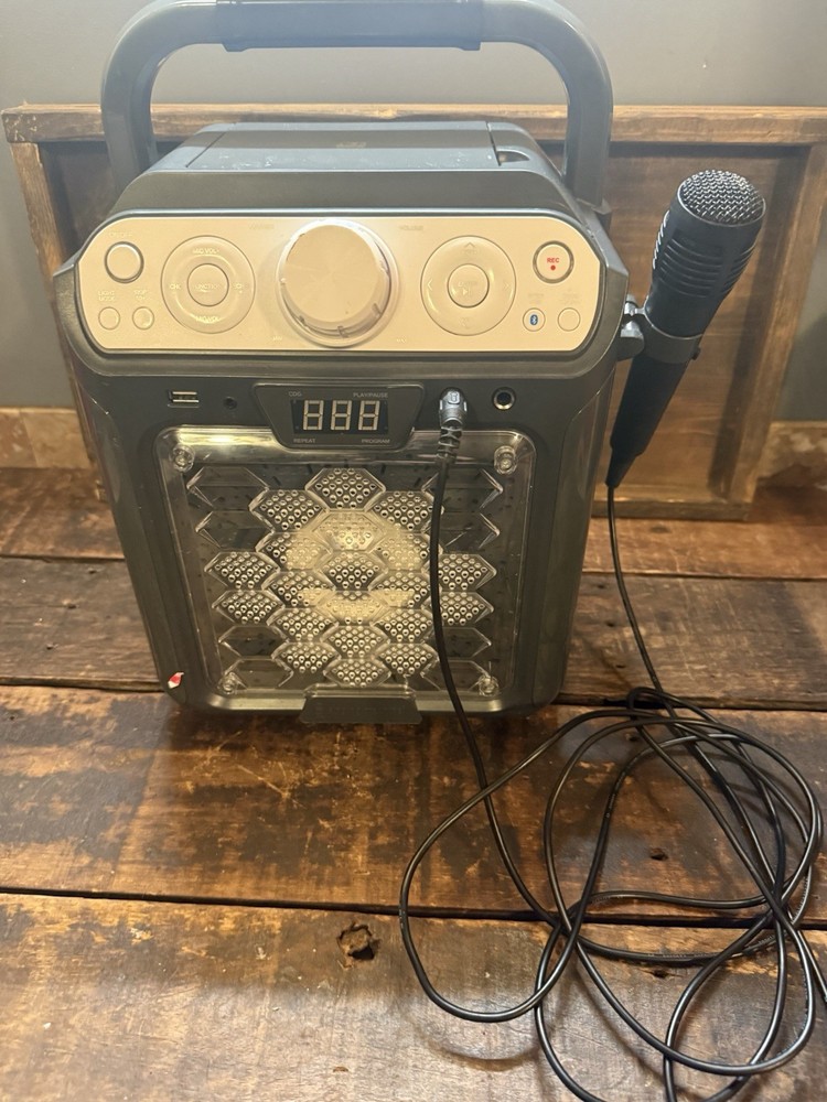 Singing Machine SML2088C Karaoke Player Bluetooth CD+G w/ Lights No Mic
