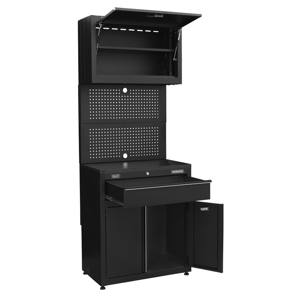 Modular Wall & Base Tool Storage Cabinet Unit with Drawer Sealey APMS2HFPD B