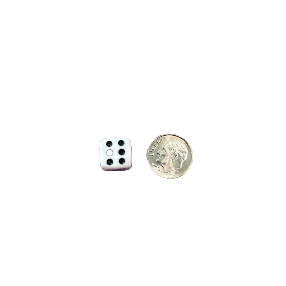 Mini Backgammon Moving Pieces + Dice. Black and White.