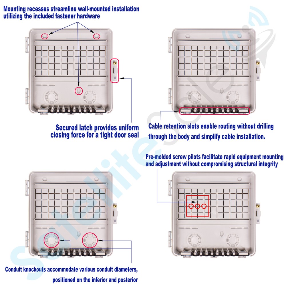 SatelliteSale Multi-Purpose Weatherproof Heavy Duty Enclosure Thermoplastic