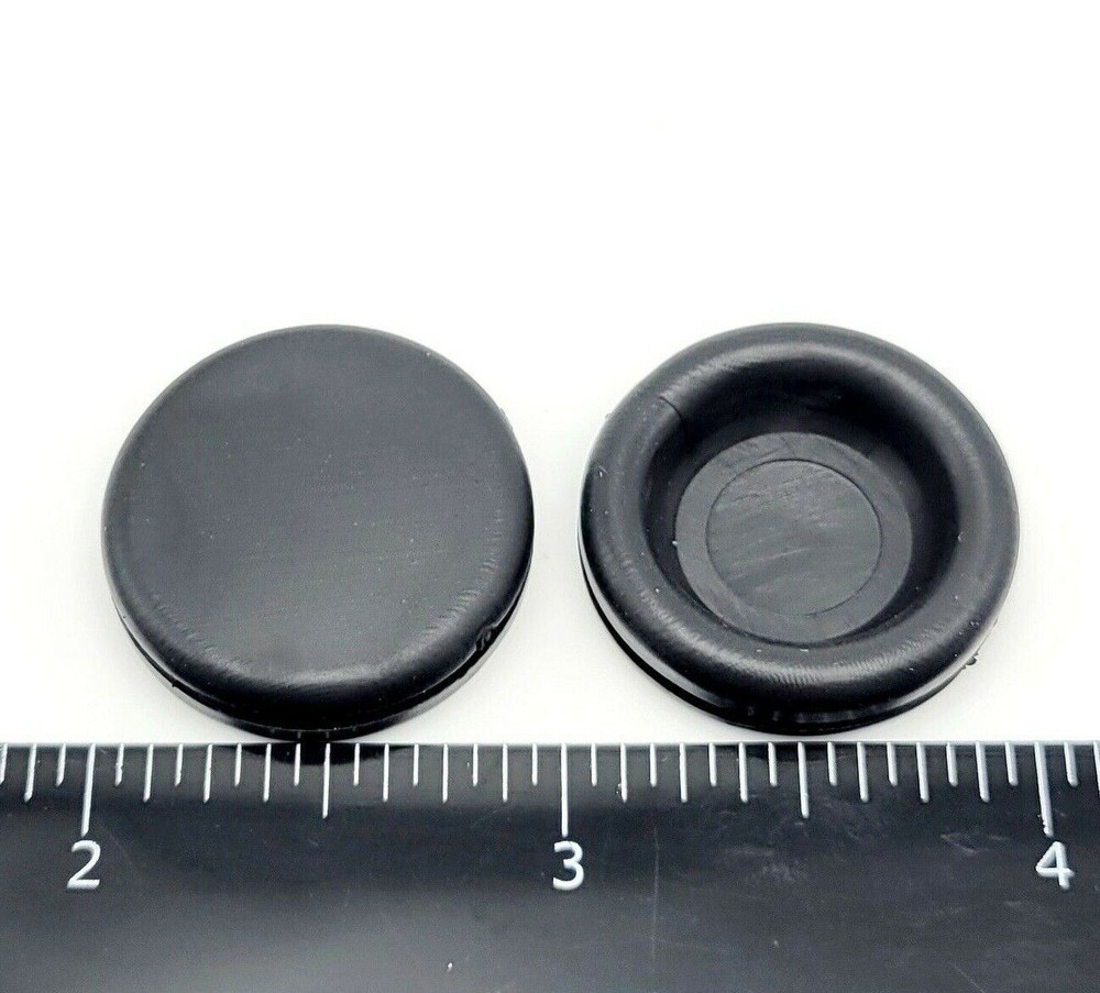 3/4" Hole Solid Rubber Grommet Panel Flush Plug for 1/16” Thick Materials 1" OD