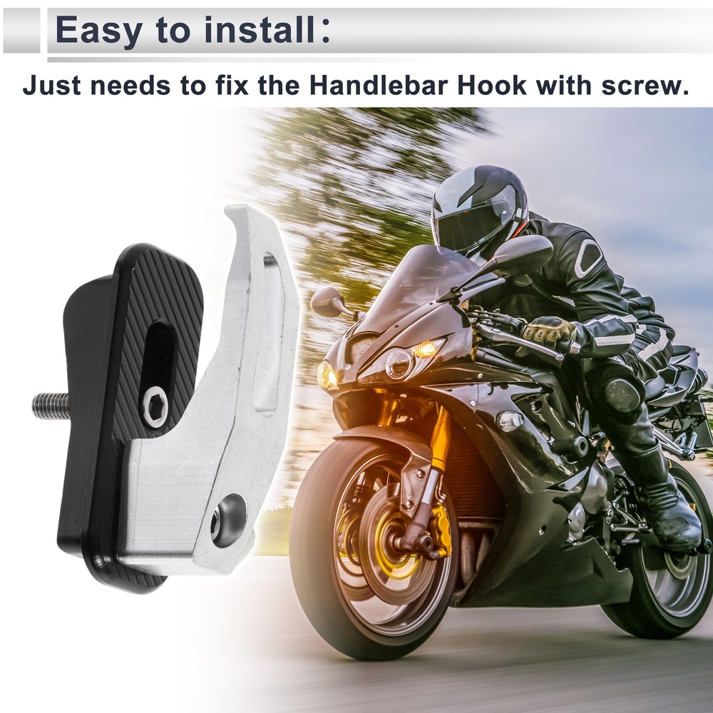 Alluper Alloy Motorcycle Hook for Minio Rectangular With Hole Silver Color