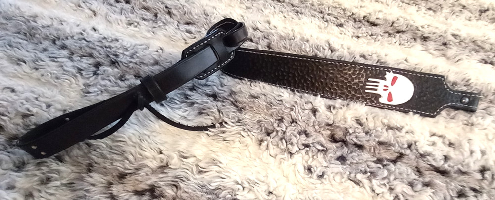 100% Full grain leather handcrafted gun sling