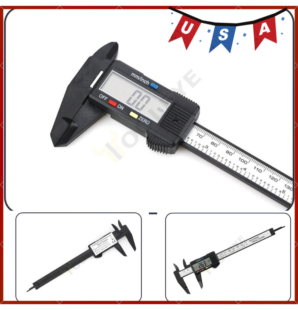 Digital Caliper Electronic Plastic Calipers Vernier Measuring Tools with LED