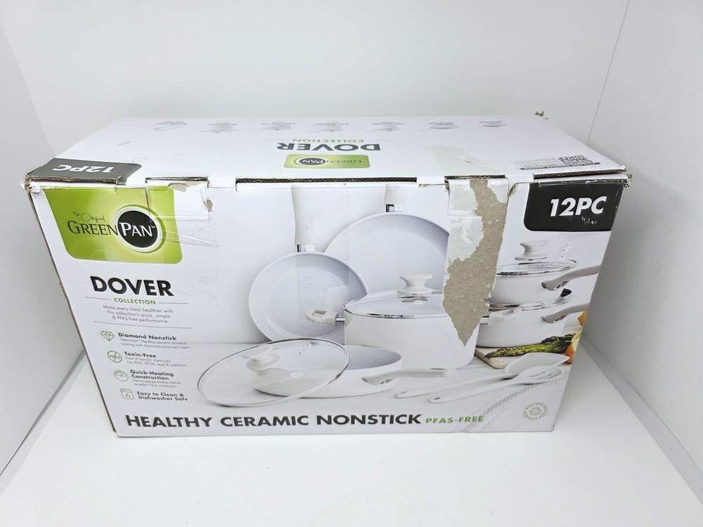 GreenPan Dover Ceramic Nonstick 12-Piece Cookware Set