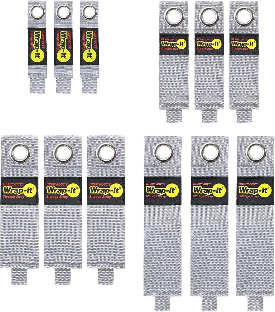 Heavy-Duty Straps 12-Pack - Silver RV Cable Organizer