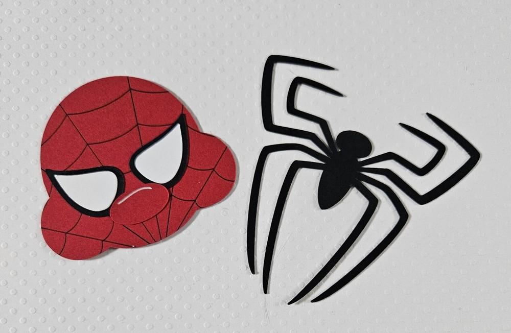 Spiderman Peeker Set. Scrapbook, Card making Paper Piecing