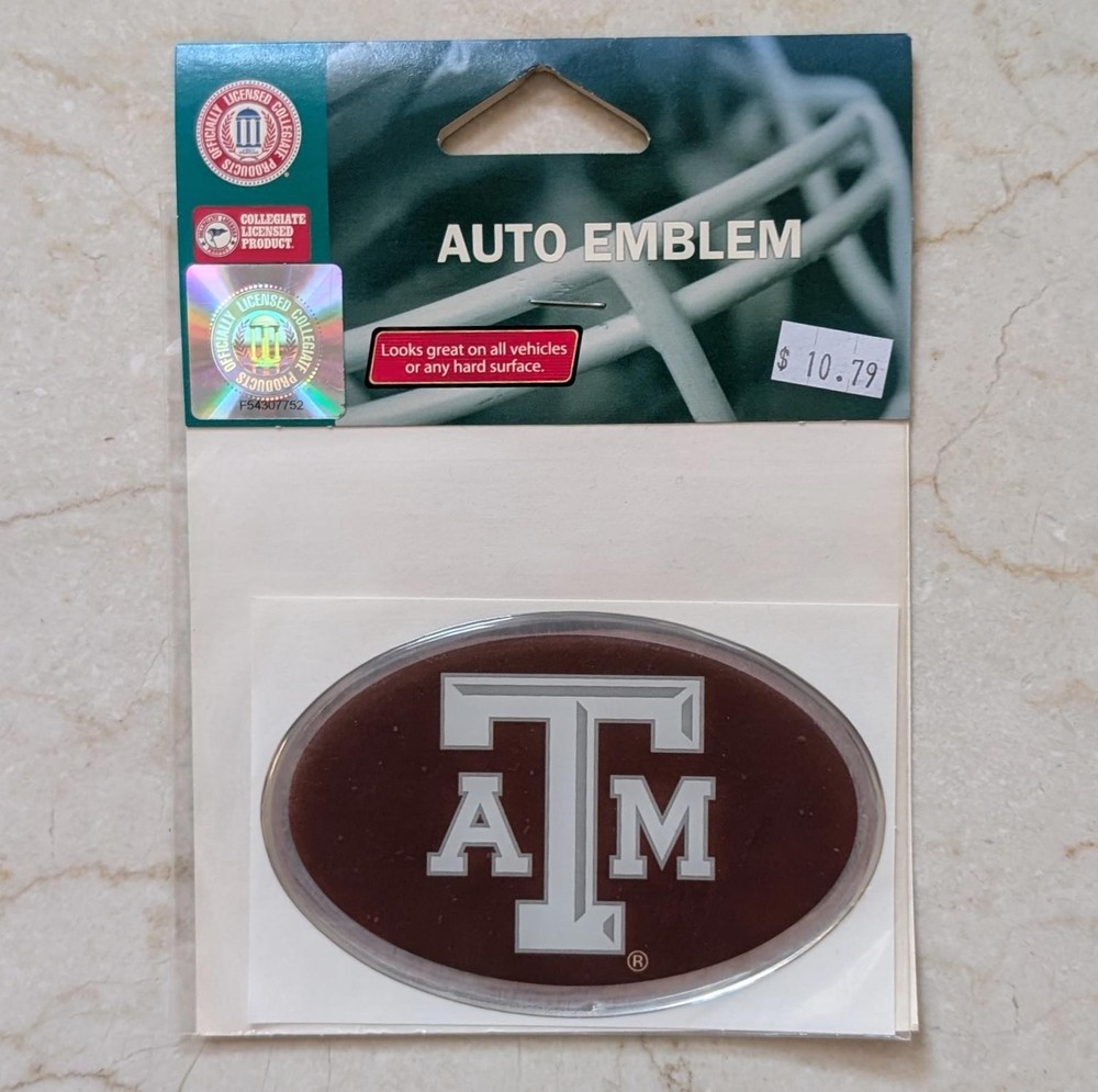 Texas A&M Auto Emblem Sticker