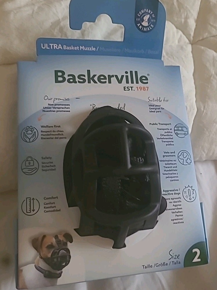 Baskerville Ultra Moldable Muzzle Size 2 Black