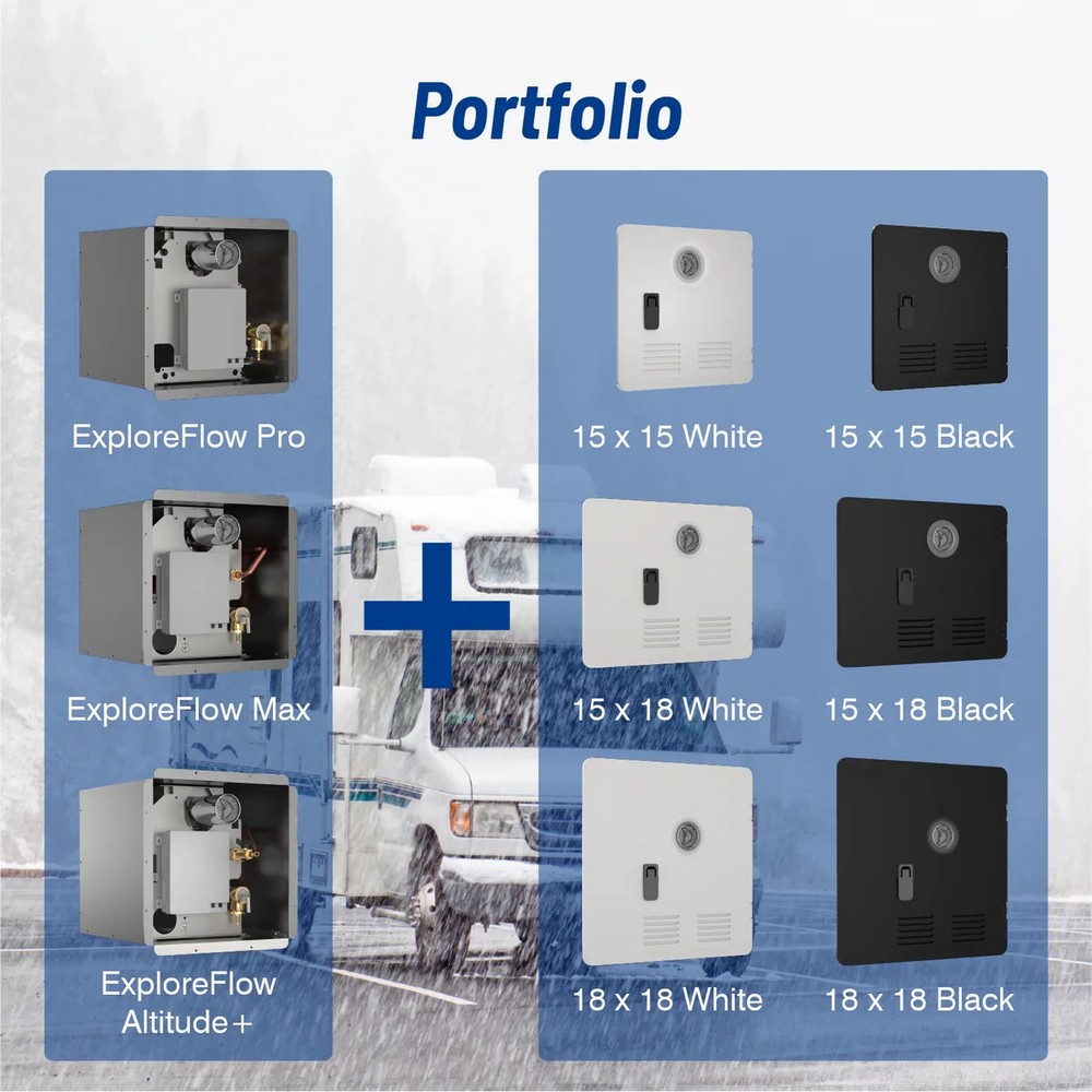 Ranein 15"x18" RV Tankless Water Heater Door Kit (White) Model# RA65-1518