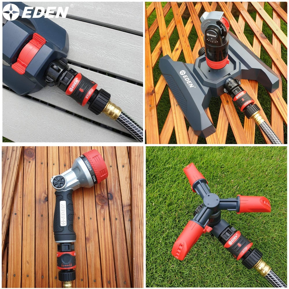 Eden 95210 Premium Garden Hose Fitting Quick Connect with 5 pc Set, 5 Set